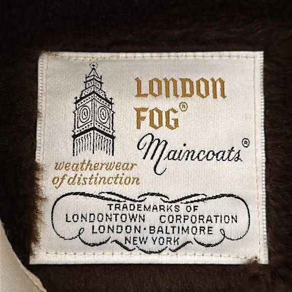 London Fog Men's Iconic Trench Coat 42L 80’s Vintage Beige - Picture 13 of 14
